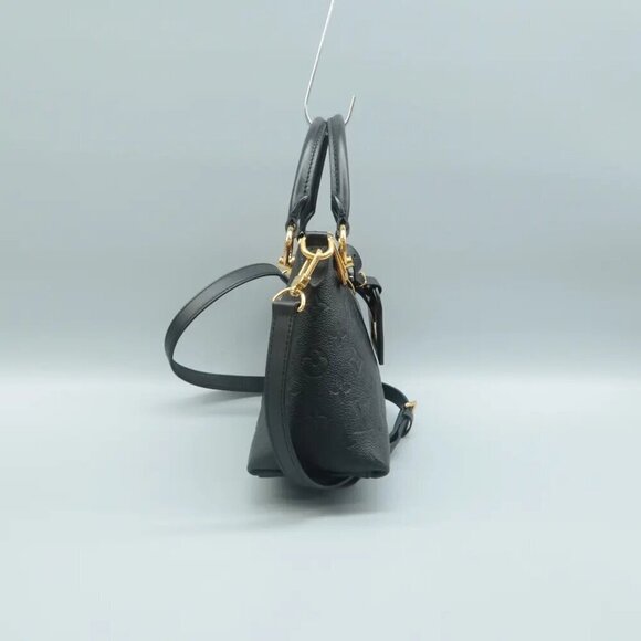 100% Authentic Louis Vuitton V Tote Black&White Leather Satchel 1496-61624 - Picture 4 of 12